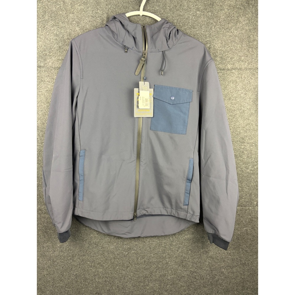 Woolrich John Rich & Bros Rudder Soft Shell Jacket Grey Blue Mens M NWT